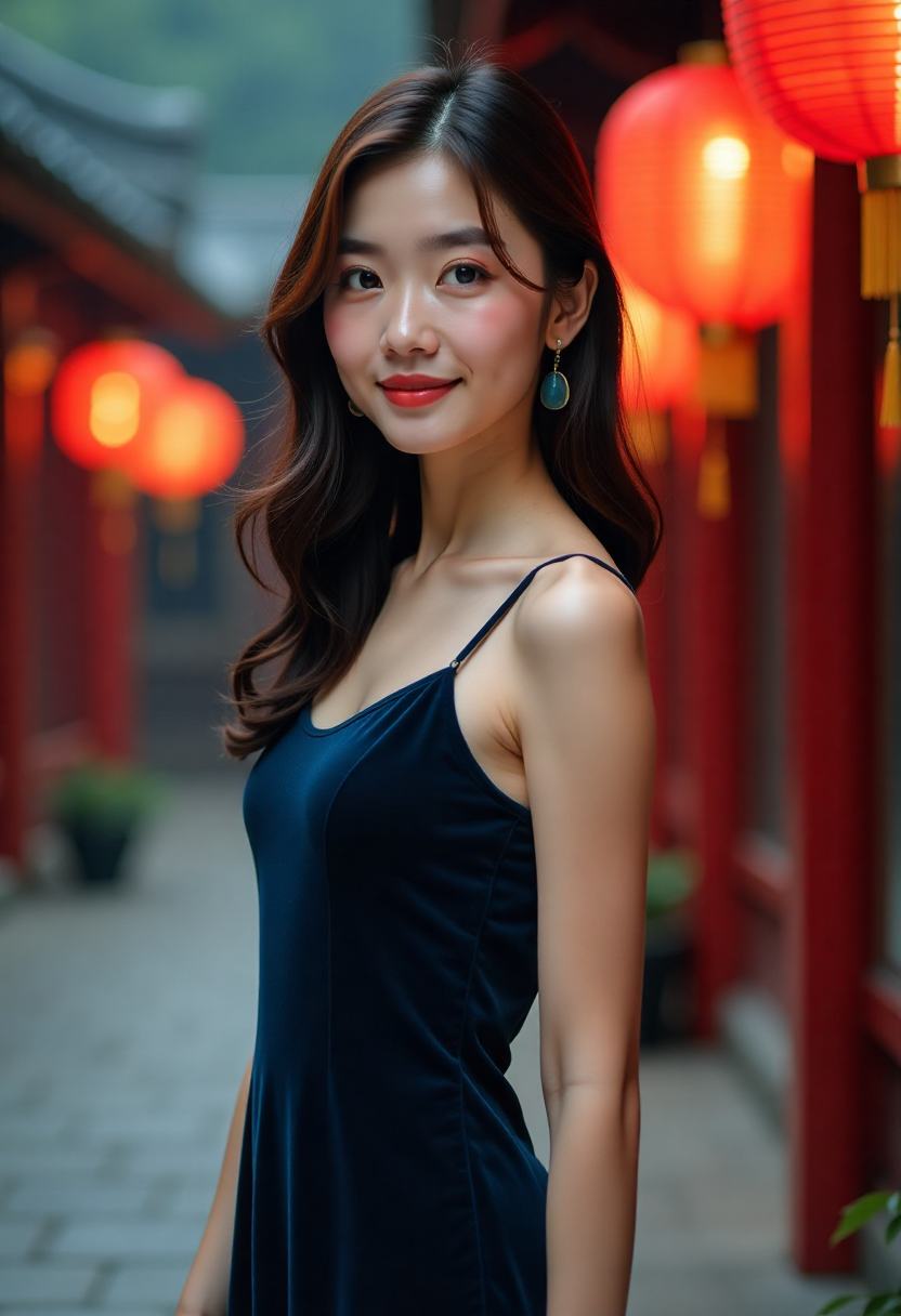 咖啡馆暖光人像对照